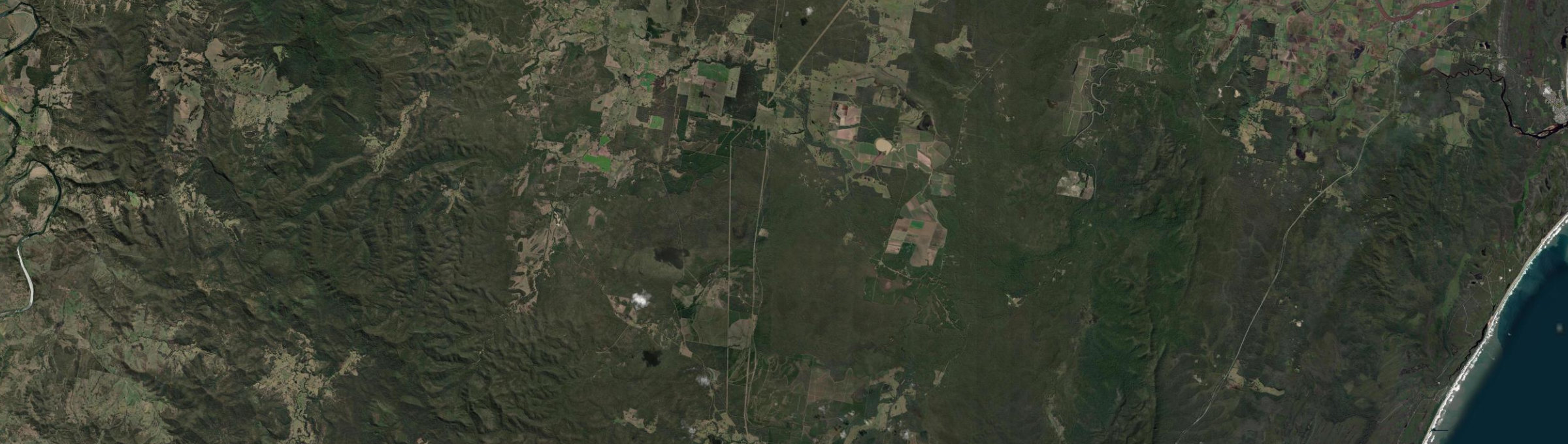 Aerial view of Myrtle Creek (NSW), NSW