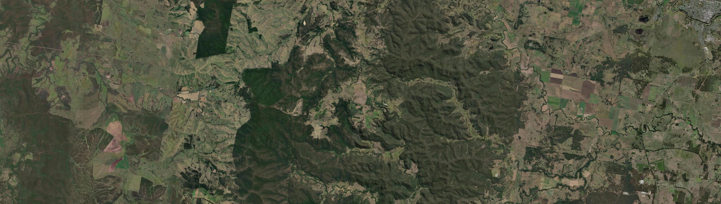 Aerial view of Hogarth Range, NSW