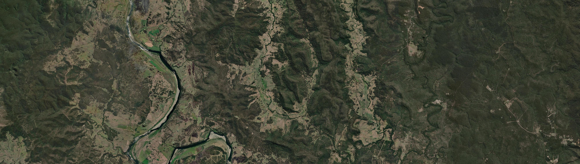 Aerial view of Wombat Creek (NSW), NSW