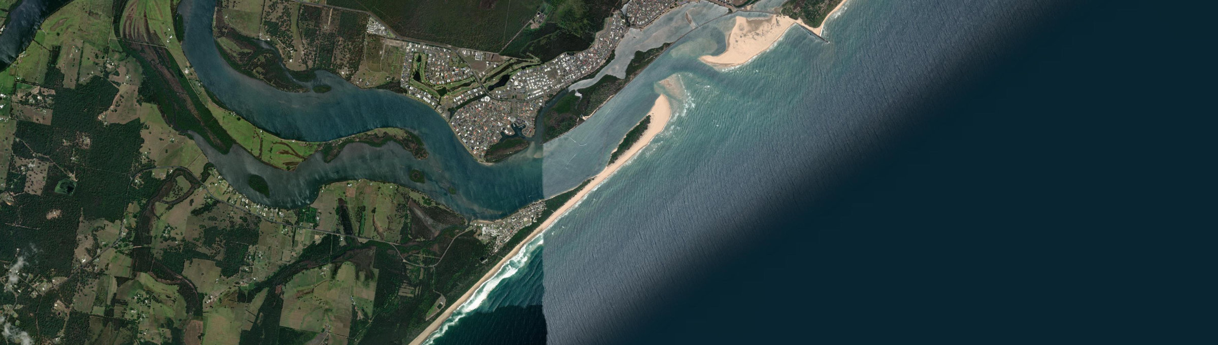 Aerial view of Manning Point, NSW