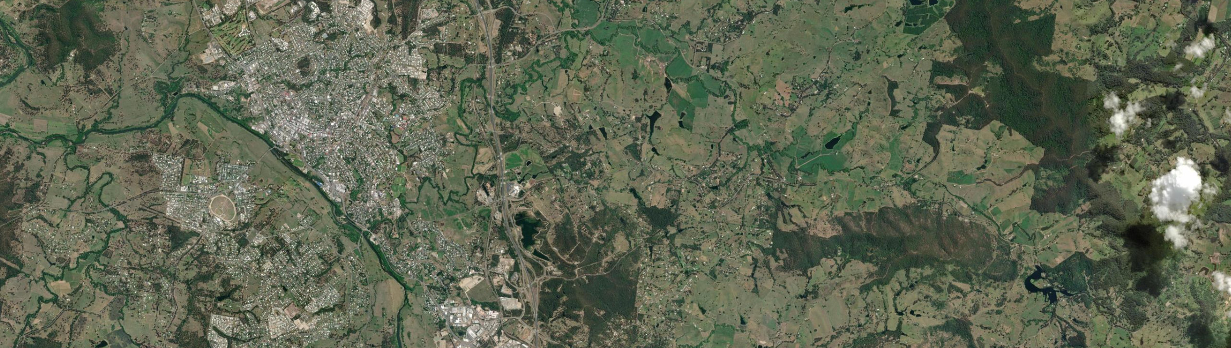 Aerial view of East Deep Creek, QLD