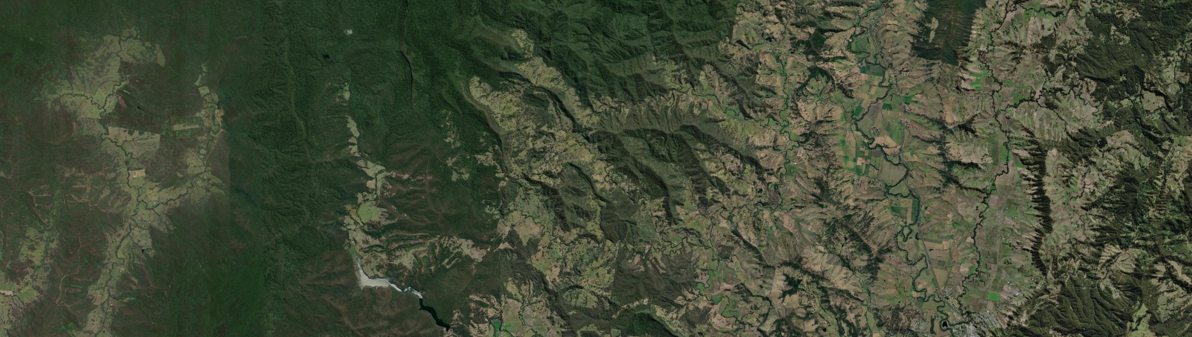 Aerial view of Smiths Creek (Kyogle - NSW), NSW