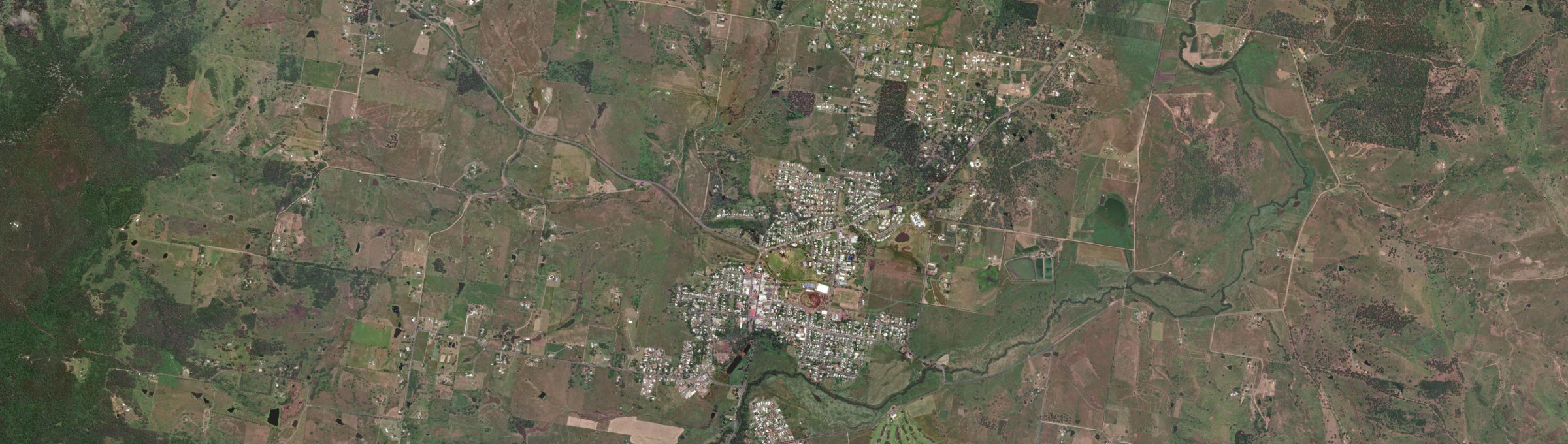 Aerial view of Boonah (Qld), QLD