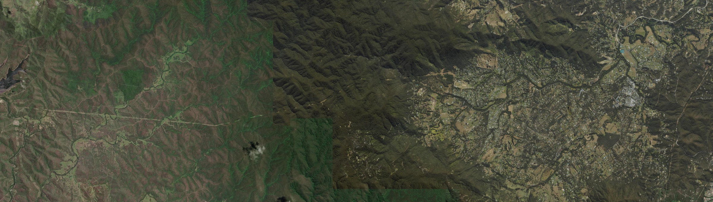 Aerial view of Mount Nebo, QLD