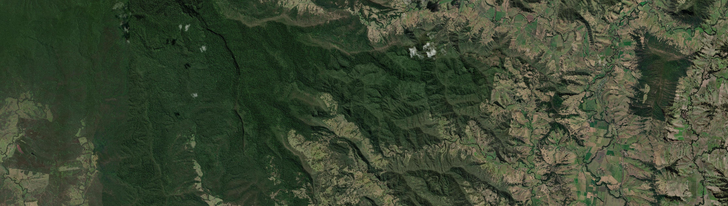 Aerial view of Upper Eden Creek, NSW