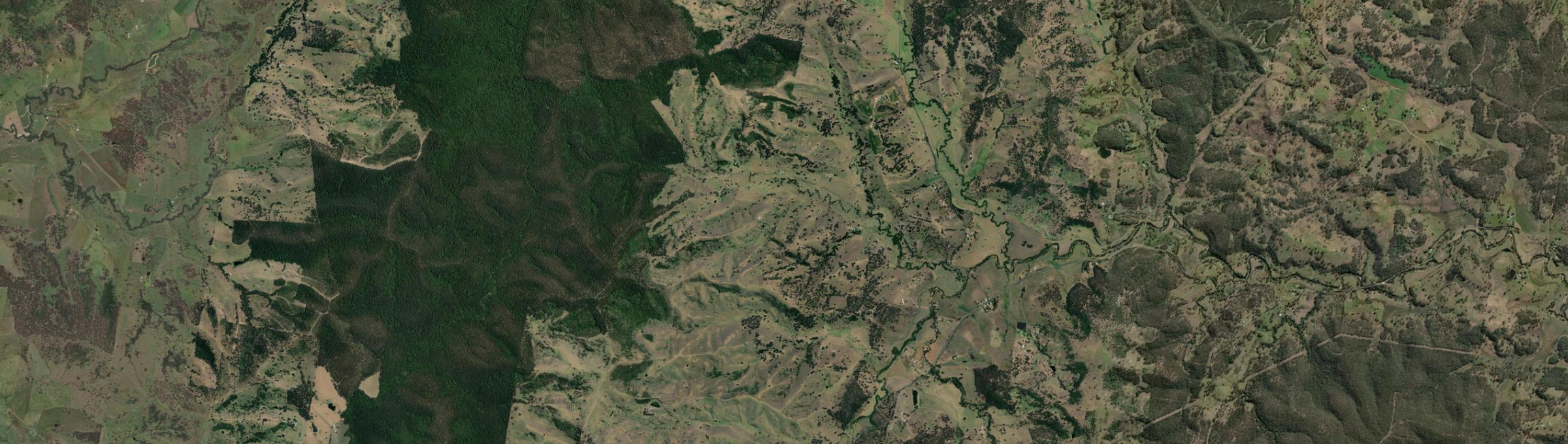 Aerial view of Simpkins Creek, NSW