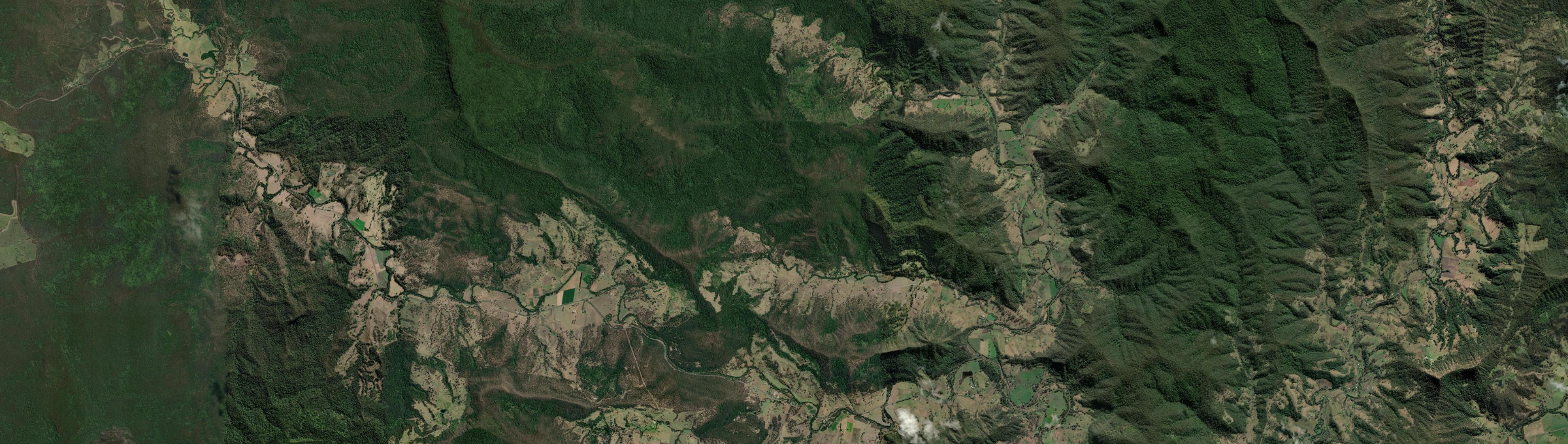 Aerial view of Terrace Creek, NSW