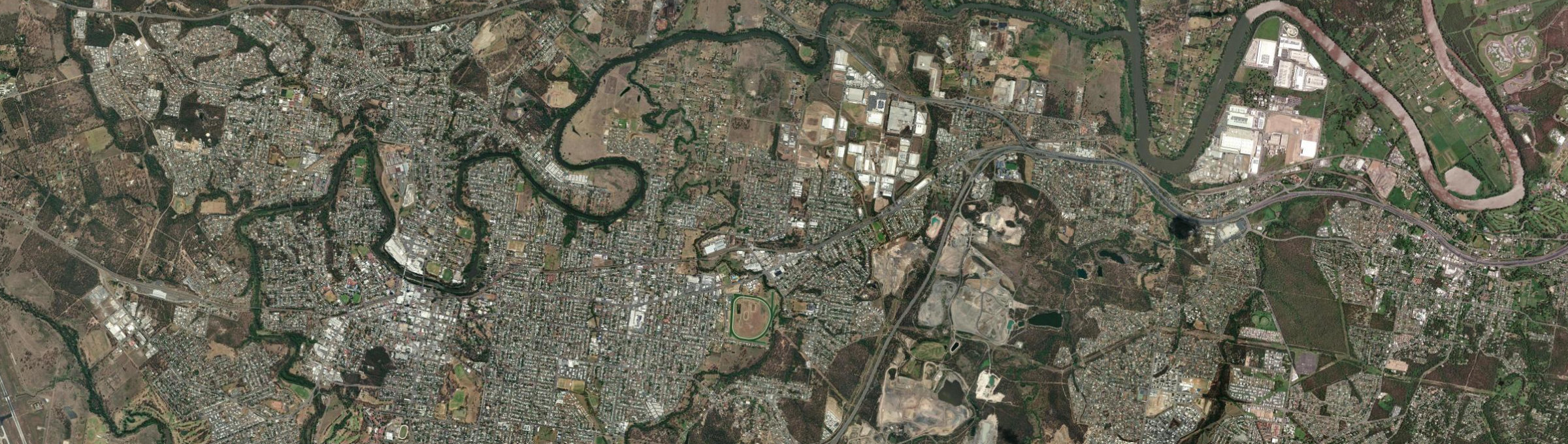 Aerial view of Bundamba, QLD