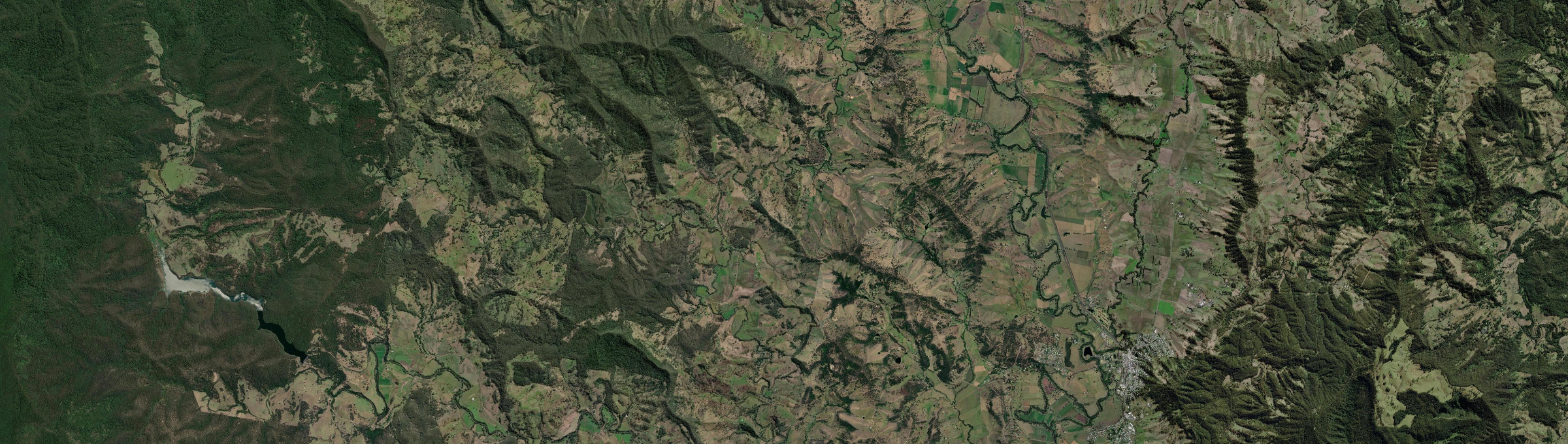 Aerial view of Eden Creek, NSW