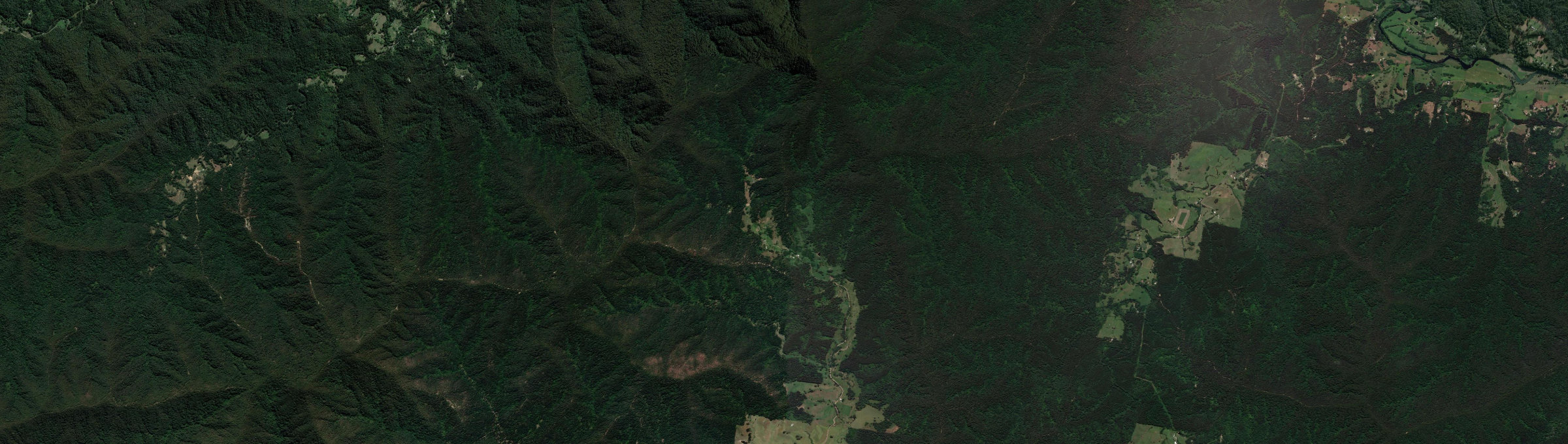 Aerial view of Kennaicle Creek, NSW