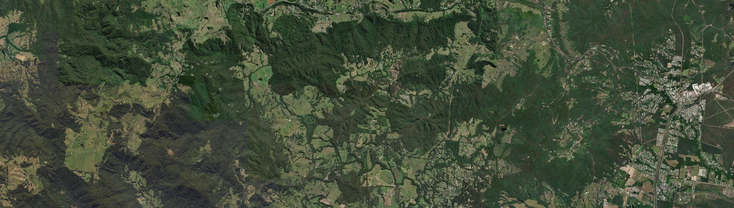 Aerial view of Crohamhurst, QLD