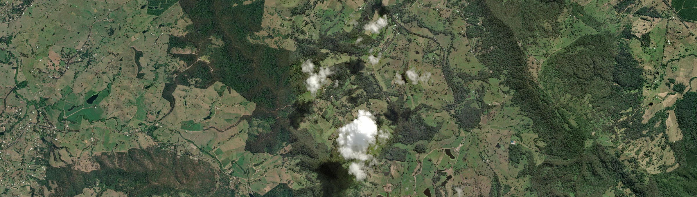 Aerial view of Beenaam Valley, QLD