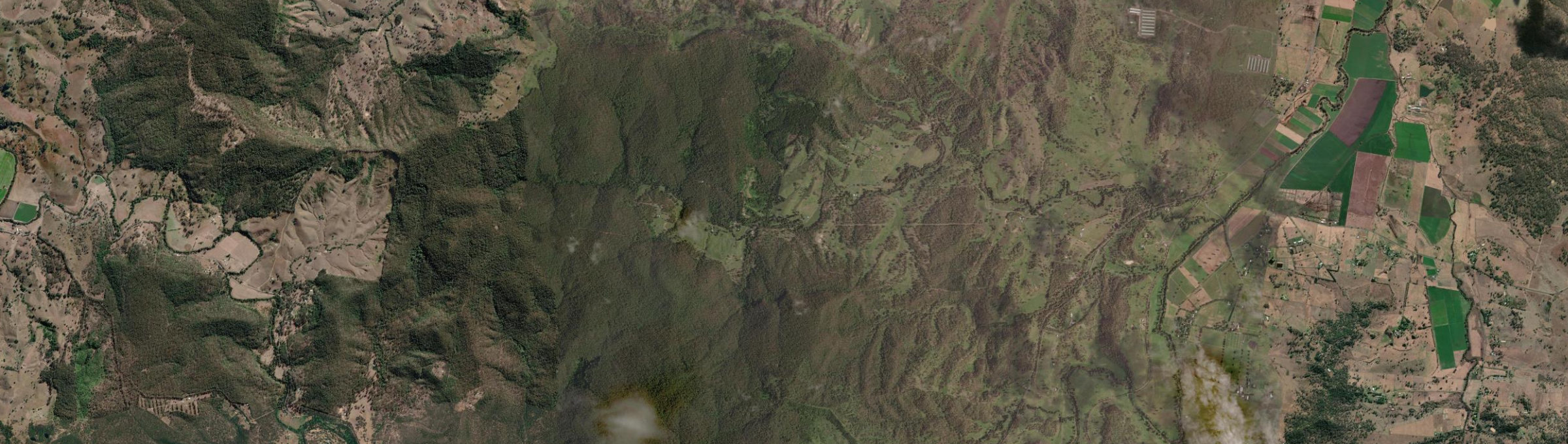 Aerial view of Tamrookum Creek, QLD