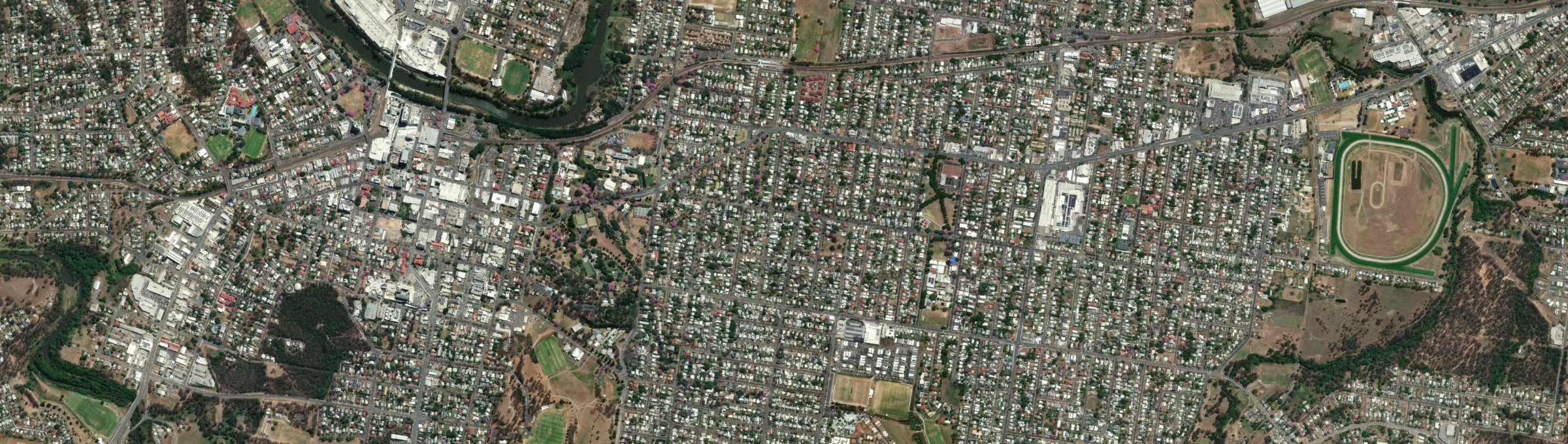 Aerial view of Newtown (Ipswich - Qld), QLD