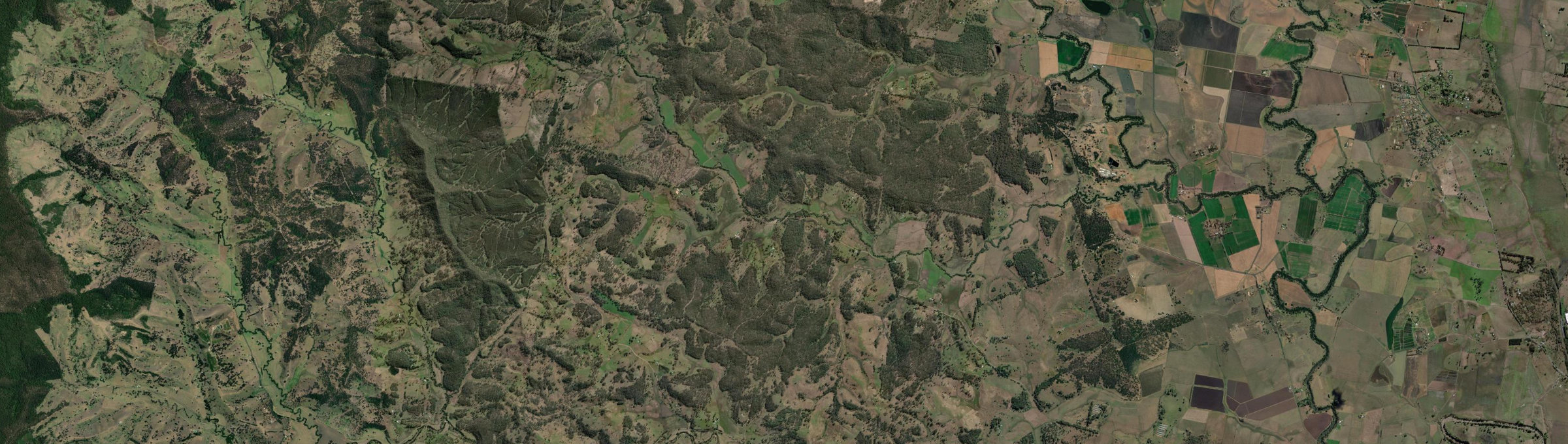 Aerial view of Lower Dyraaba, NSW