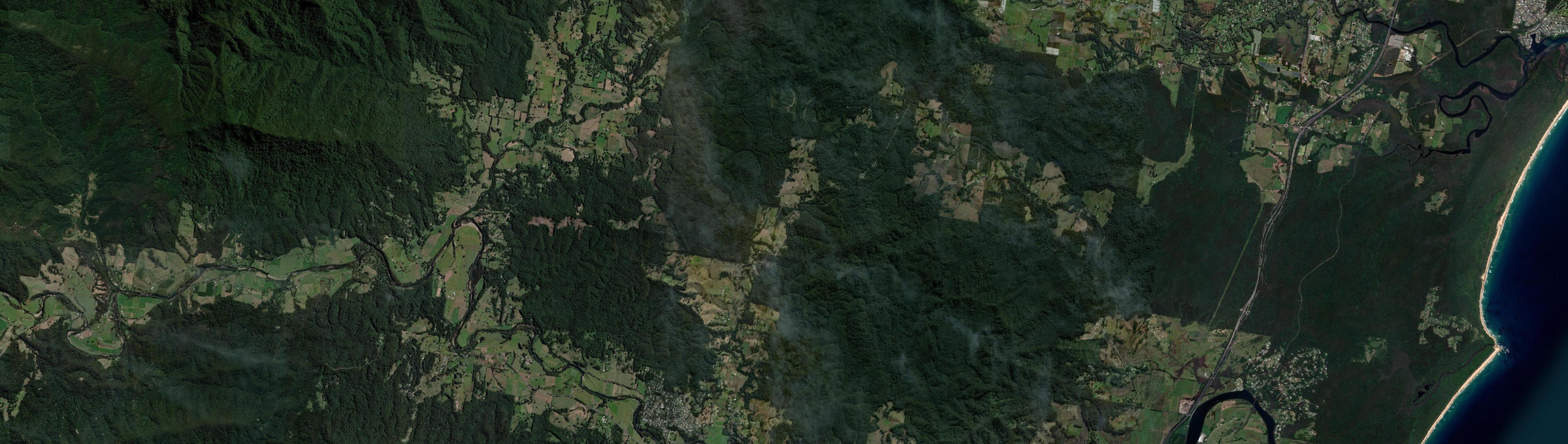 Aerial view of Hydes Creek, NSW
