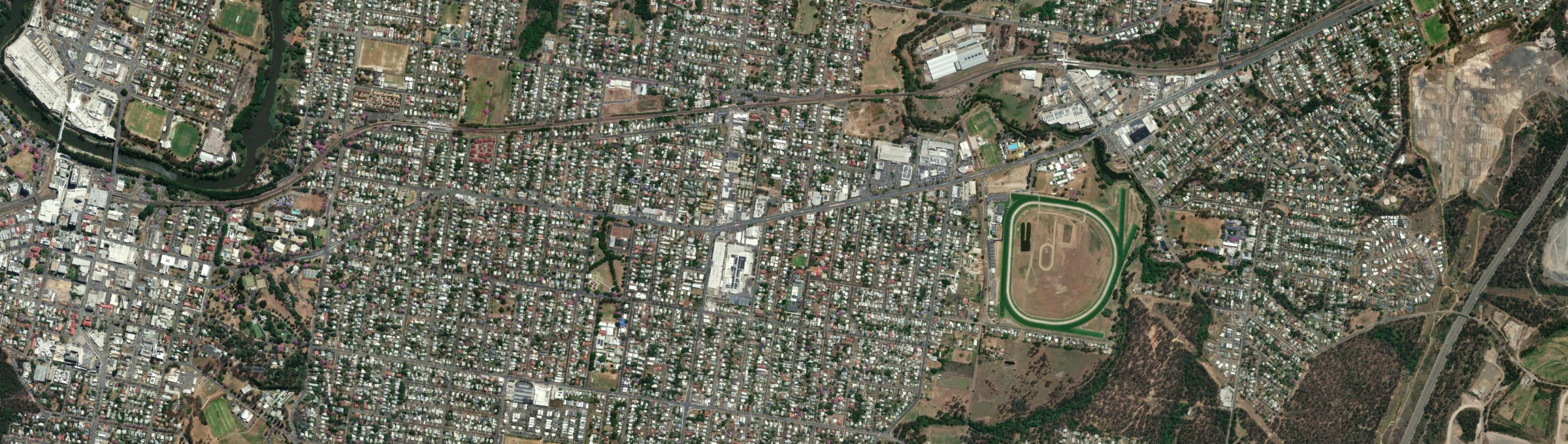 Aerial view of Booval, QLD