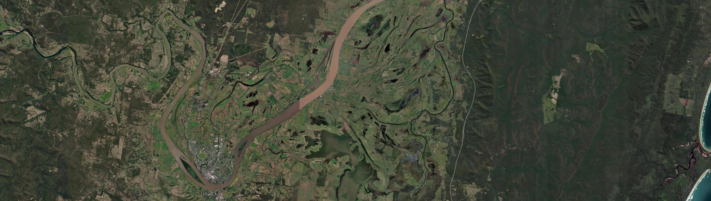 Aerial view of Ulmarra, NSW