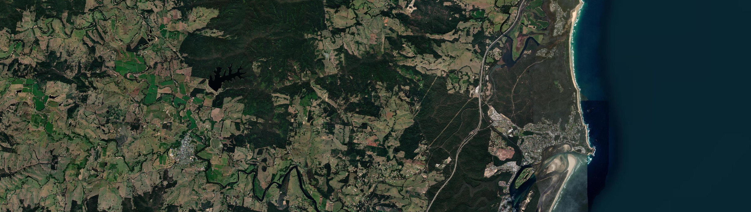 Aerial view of Newee Creek, NSW