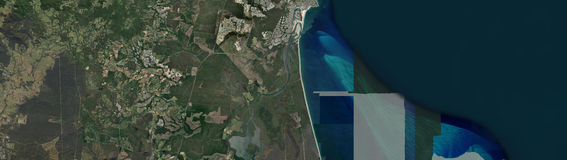 Aerial view of Bribie Island North, QLD