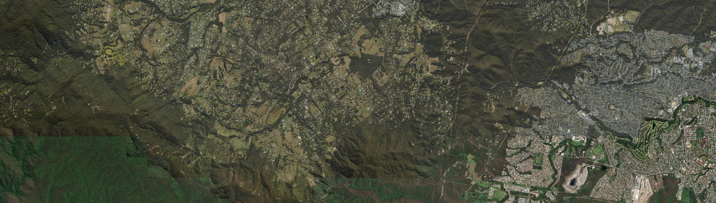 Aerial view of Camp Mountain, QLD