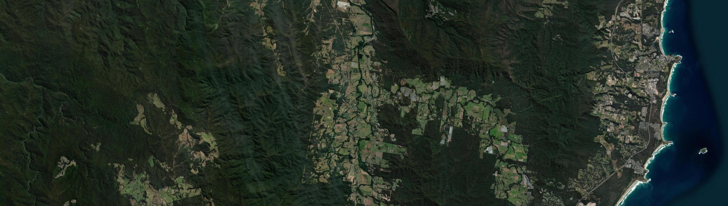 Aerial view of Nana Glen, NSW