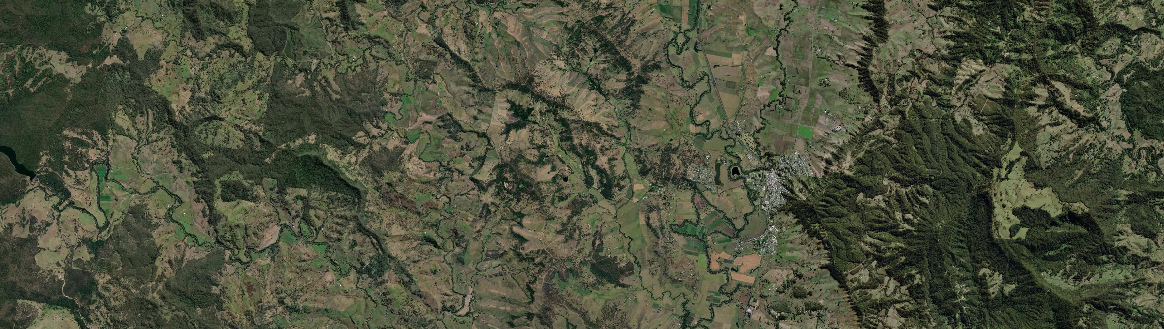 Aerial view of Horse Station Creek, NSW