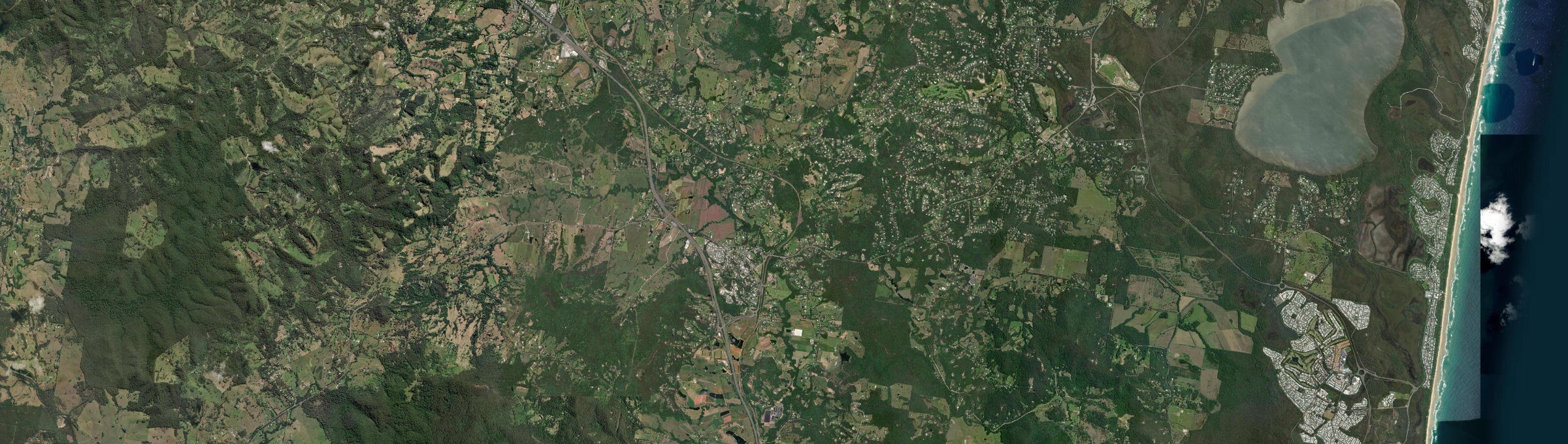 Aerial view of Eumundi, QLD