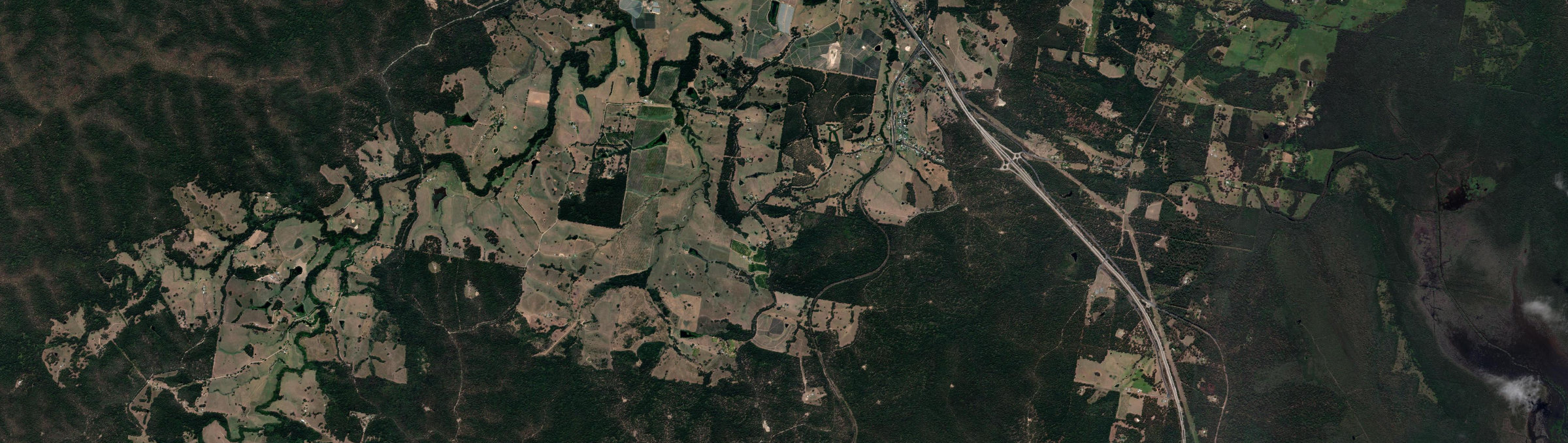 Aerial view of Eungai Rail, NSW