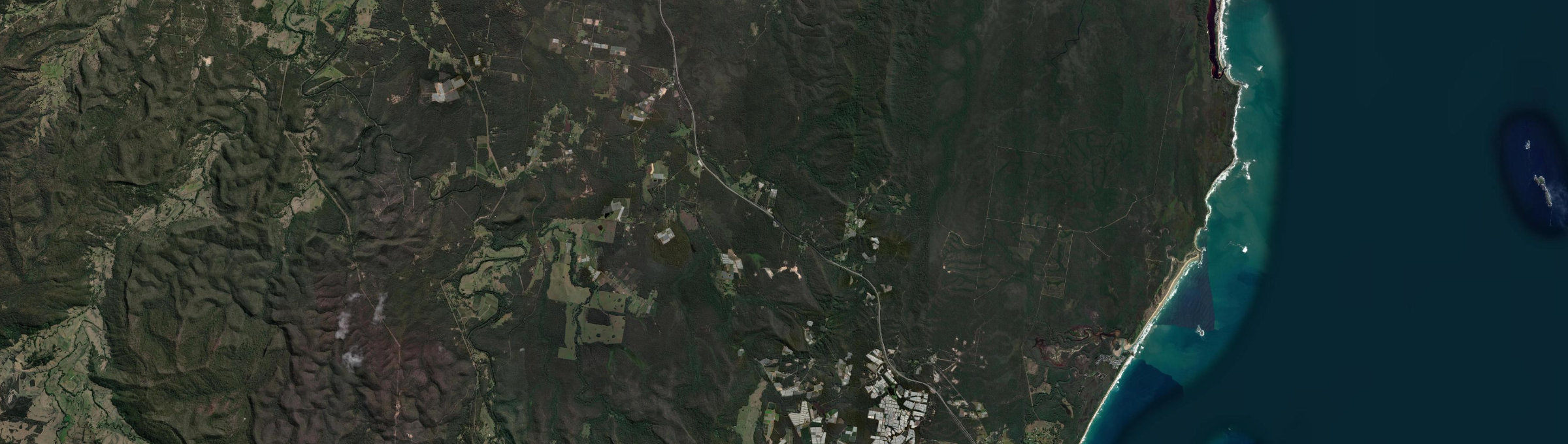Aerial view of Halfway Creek, NSW