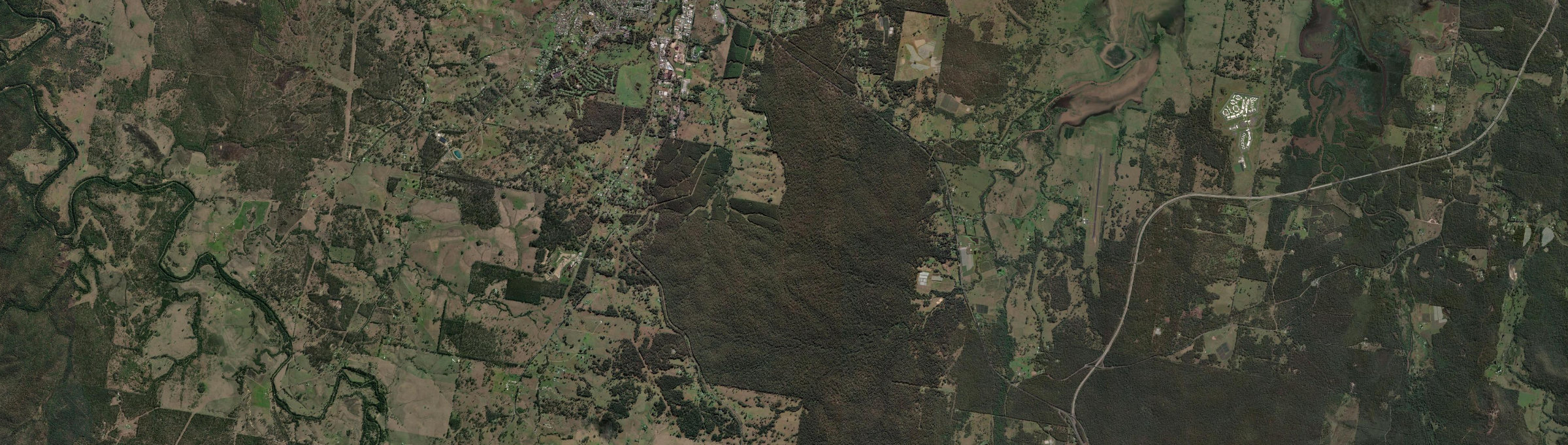 Aerial view of Bom Bom, NSW