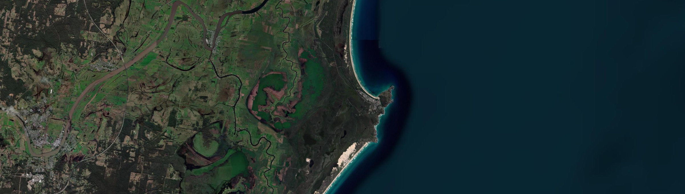 Aerial view of Hat Head, NSW