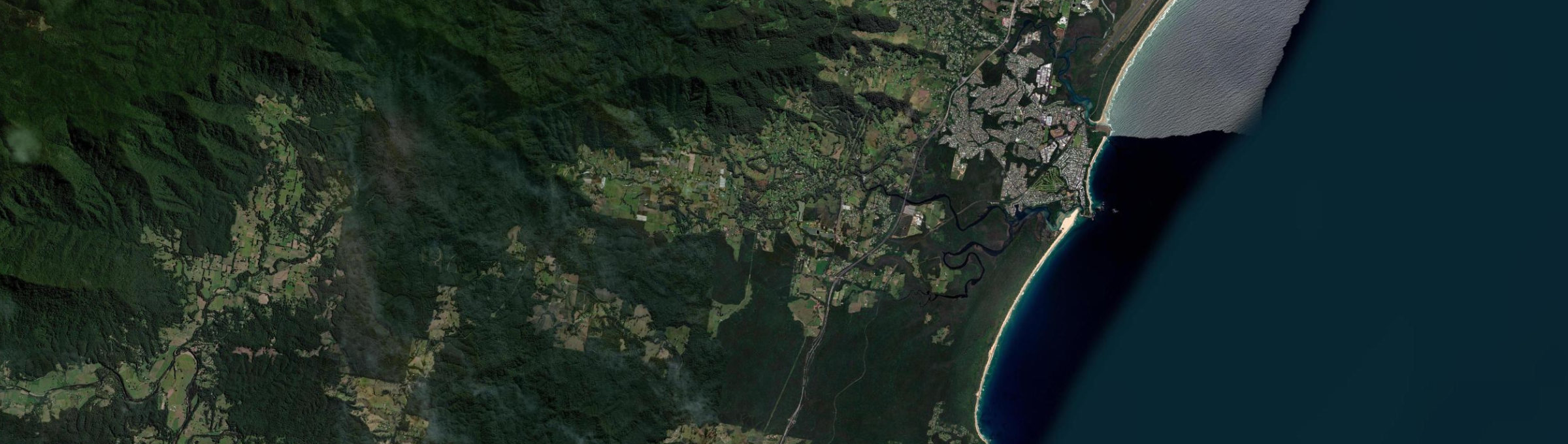 Aerial view of Bonville, NSW