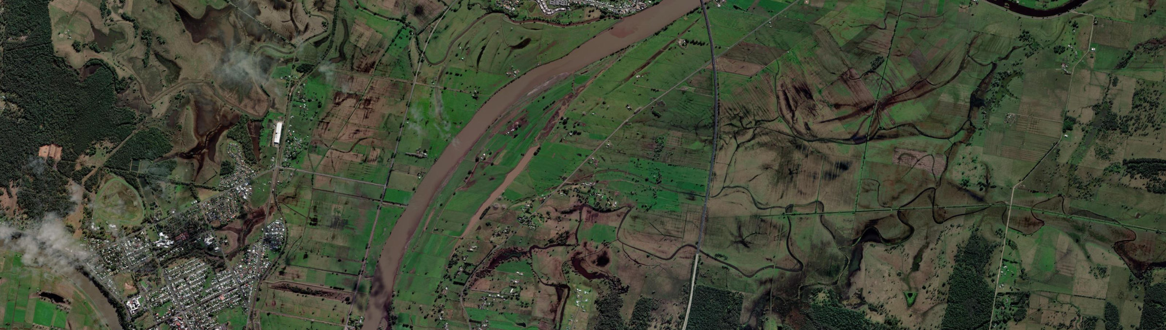 Aerial view of Pola Creek, NSW