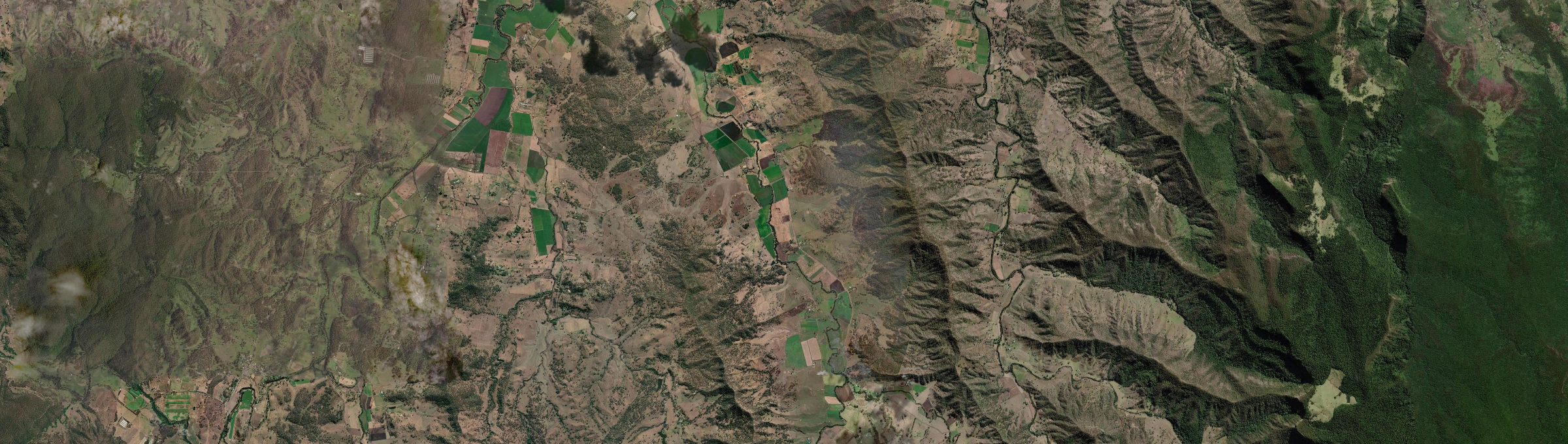 Aerial view of Christmas Creek, QLD