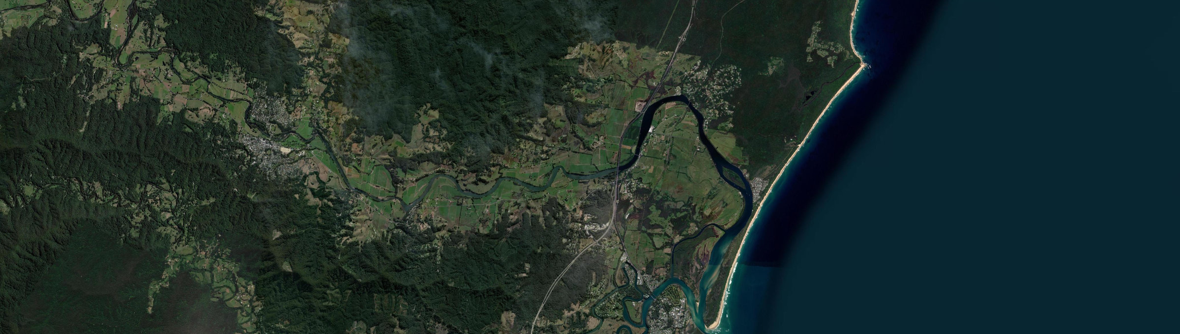 Aerial view of Raleigh, NSW