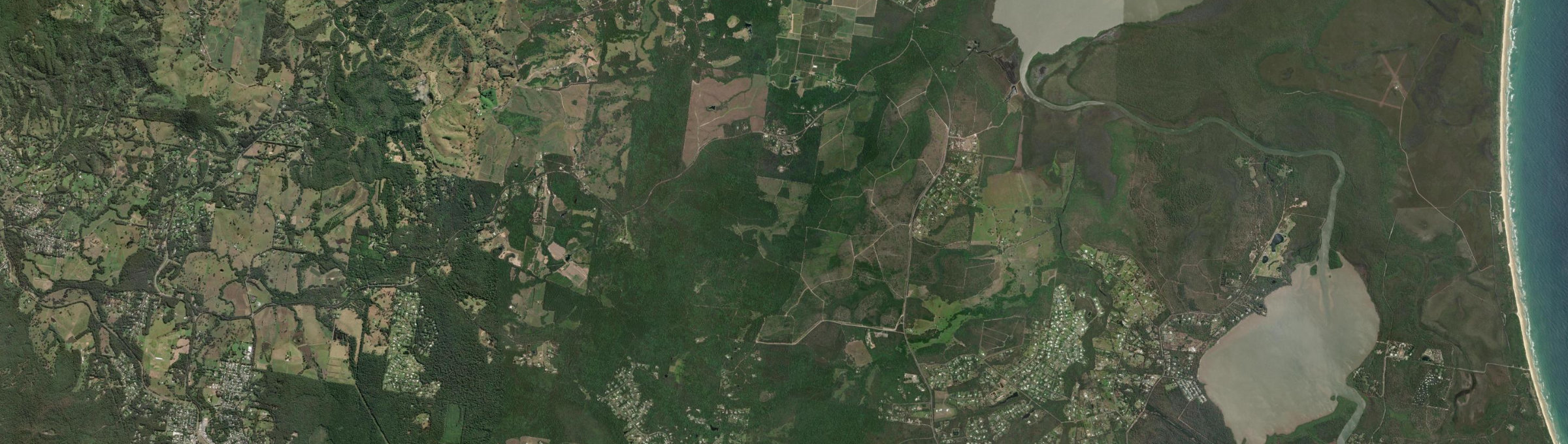 Aerial view of Ringtail Creek, QLD