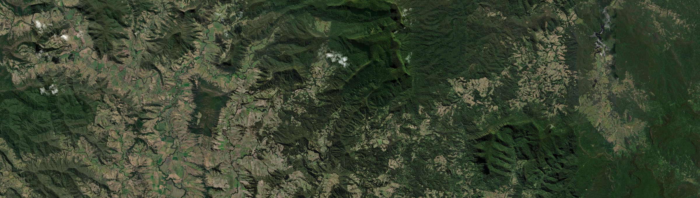 Aerial view of Upper Horseshoe Creek, NSW