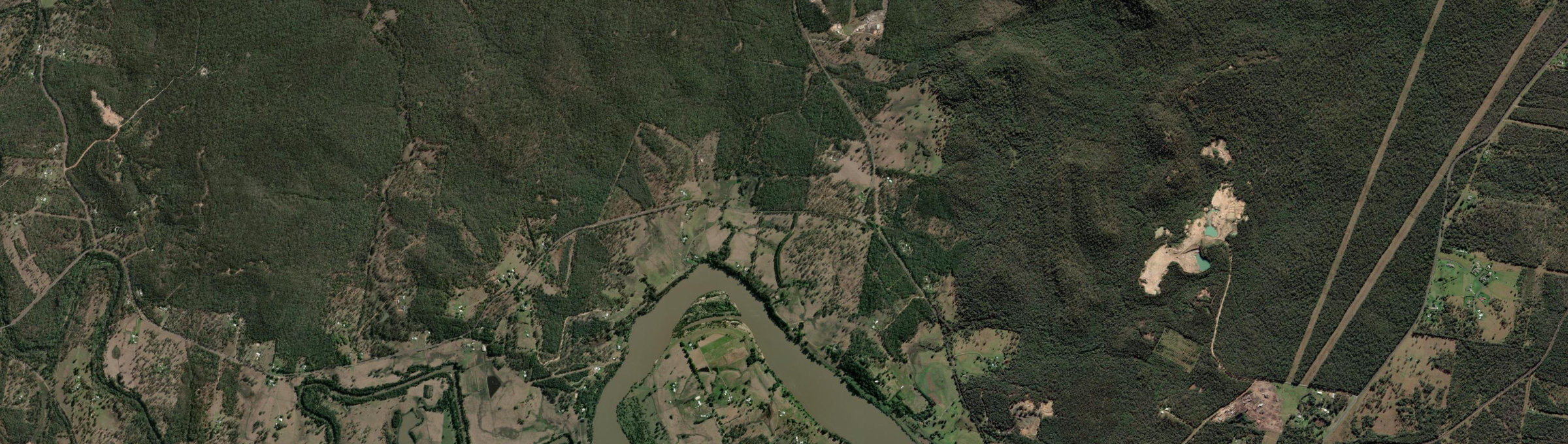 Aerial view of Moleville Creek, NSW