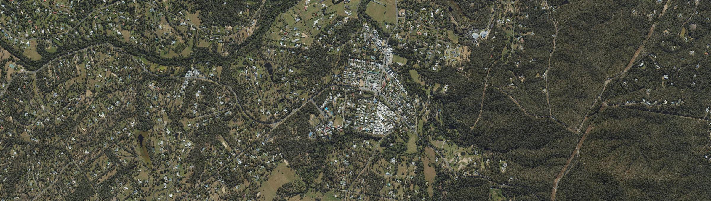 Aerial view of Samford Village, QLD