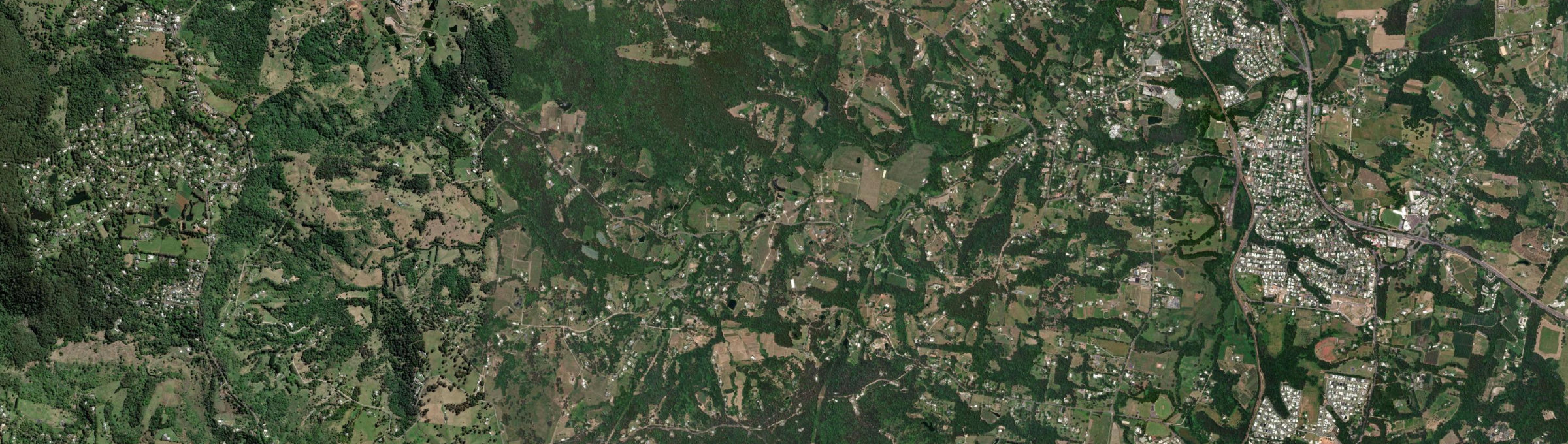 Aerial view of West Woombye, QLD