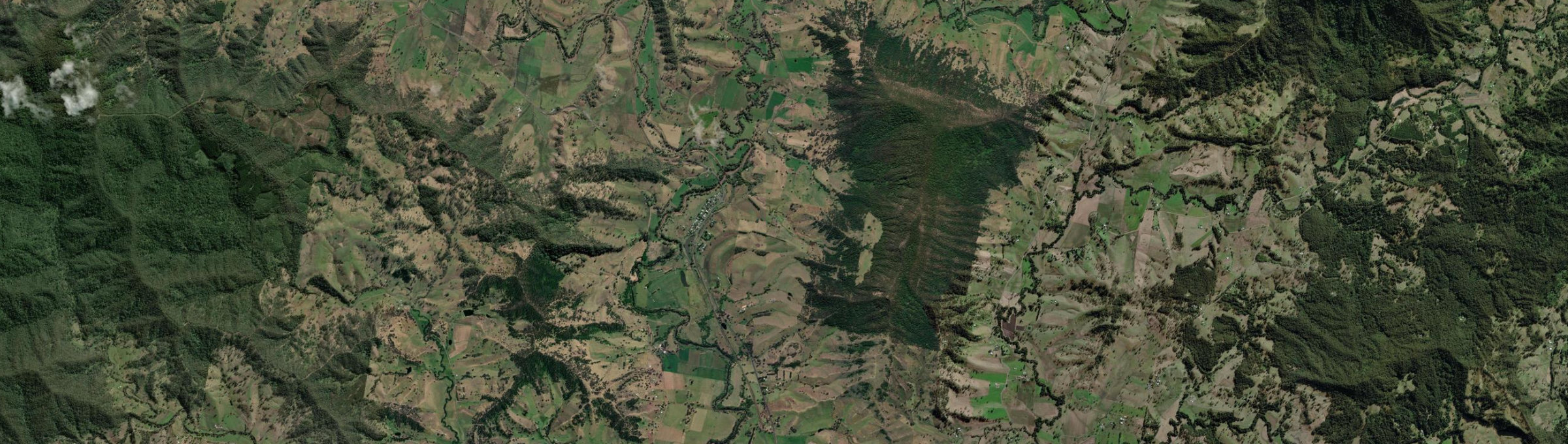 Aerial view of Wiangaree, NSW