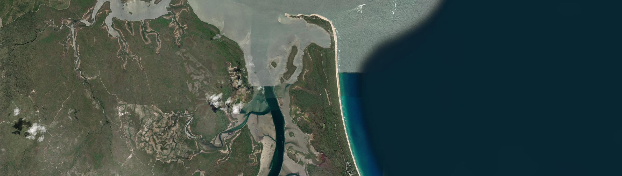 Aerial view of Inskip, QLD