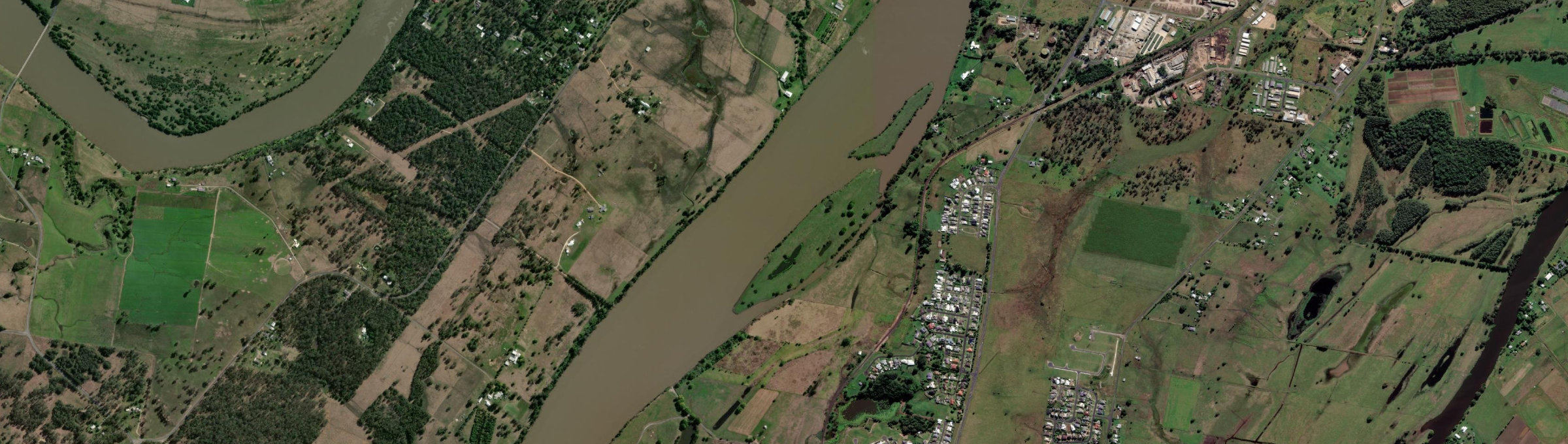 Aerial view of Crowther Island, NSW