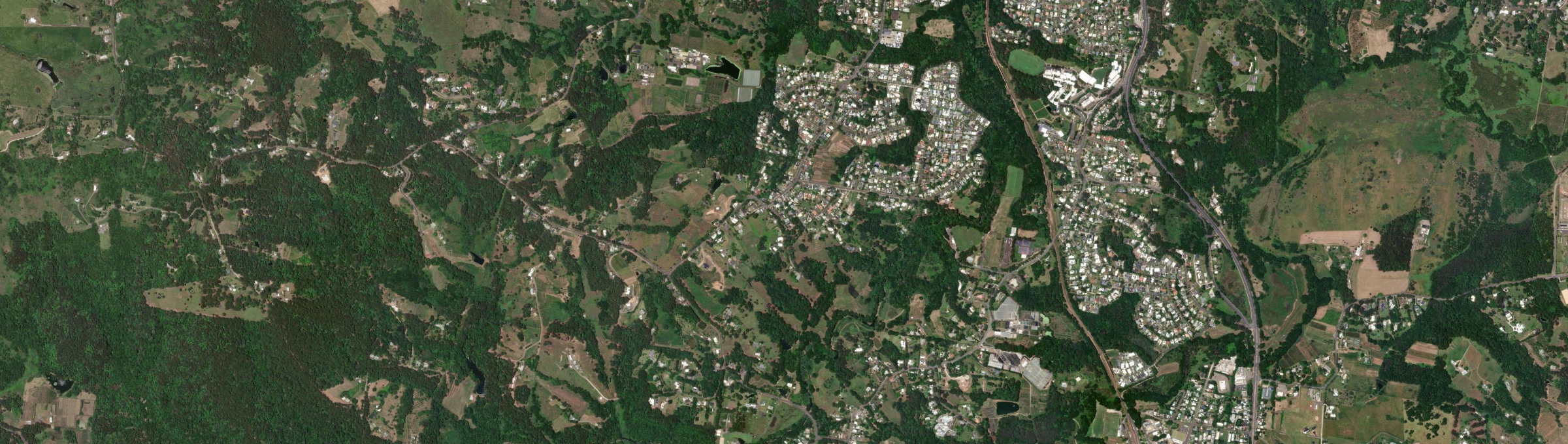 Aerial view of Coes Creek, QLD