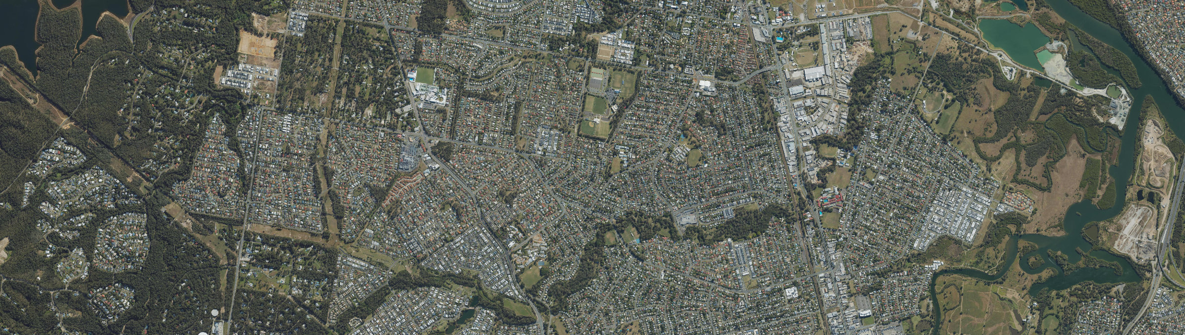 Aerial view of Bray Park (Qld), QLD