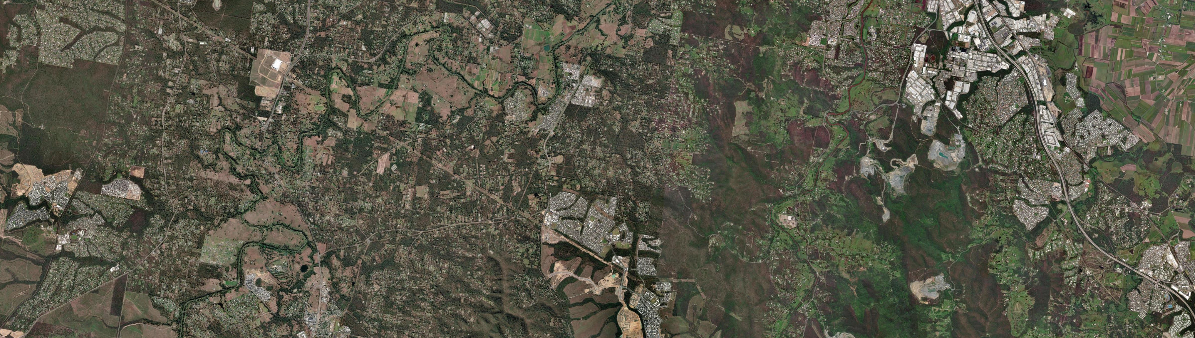 Aerial view of Logan Village, QLD
