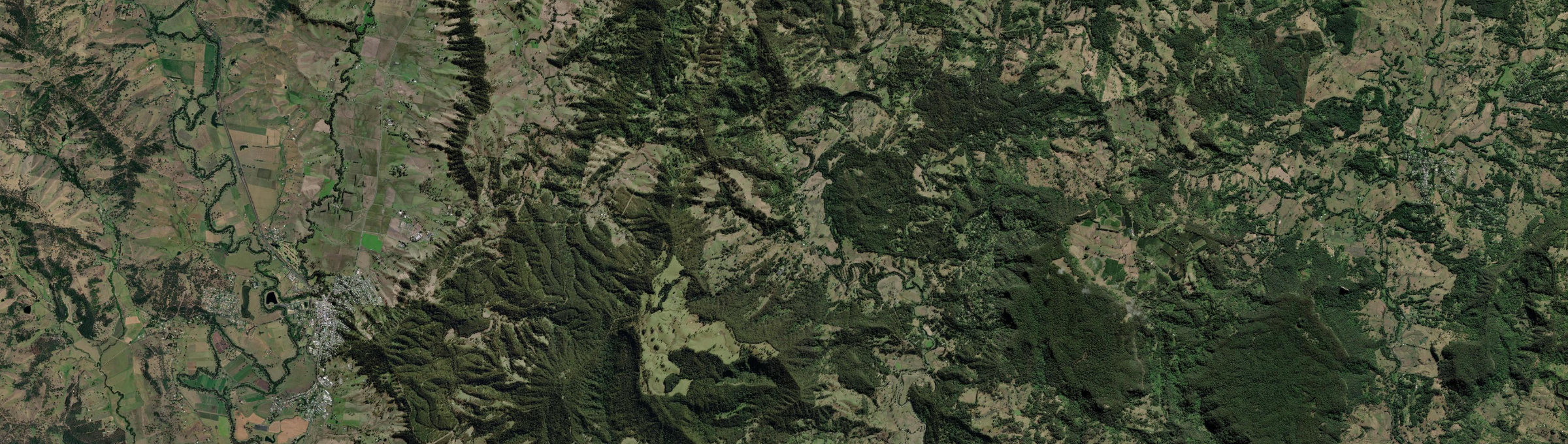 Aerial view of Cawongla, NSW
