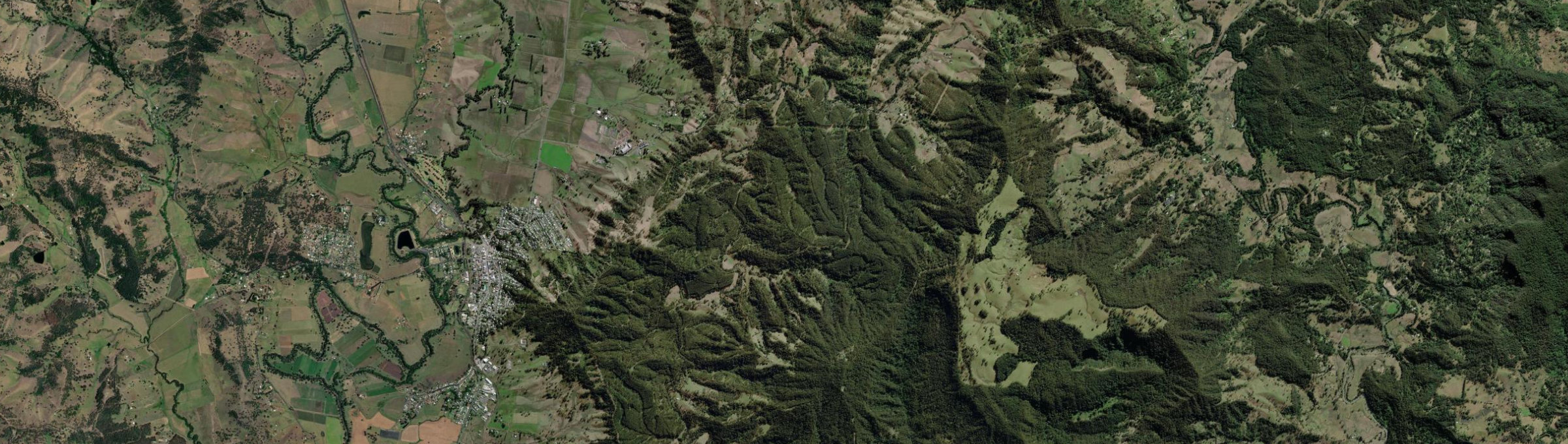 Aerial view of Little Back Creek, NSW