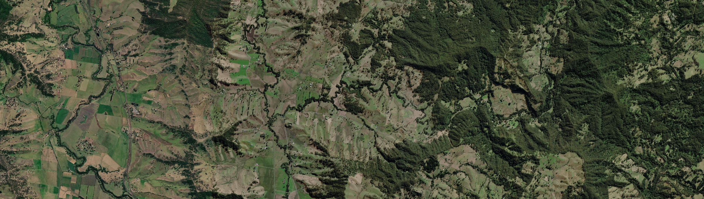 Aerial view of Horseshoe Creek, NSW